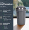 Castagnola Thermosbeker - Koffiebeker To Go - Dubbelwandig - 380 ML - RVS - Grijs - Octagon