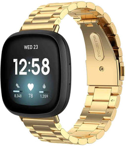 imoshion Bandje met Horlogeband inkorter - Geschikt voor Fitbit Versa 4, Fitbit Versa 3, Fitbit Sense 2, Fitbit Sense - imoshion Stalen band zonder installatiehulp - goud