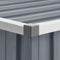 vidaXL - Tuinschuur - 195x198x159 - cm - gegalvaniseerd - staal - grijs