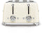 SMEG TSF03CREU - Broodrooster - 4 brede sleuven 2000 W - Crème