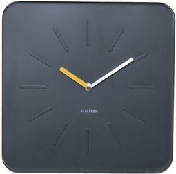 Karlsson Cube - Klok - Vierkant - Metaal - 30x30 cm - Grijs