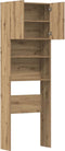 vidaXL - Wasmachinekast - 64x24x190 - cm - bewerkt - hout - artisanaal - eikenkleur
