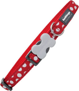 Dog collar Red Dingo Spots (1,5 x 24-36 cm)