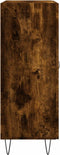 vidaXL - Dressoir - 69,5x34x90 - cm - bewerkt - hout - gerookt - eikenkleurig