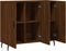 vidaXL - Dressoir - 90x34x80 - cm - bewerkt - hout - bruin - eikenkleur