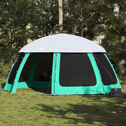 vidaXL - Zwembadtent - uitneembare - buiten- - gaaswanden - 510x510 - cm - zeegroen