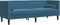 vidaXL - Driezitsbank - Chesterfield-stijl - met - bolsters - fluweel - blauw