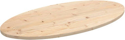 vidaXL - Tafelblad - ovaal - 110x55x2,5 - cm - massief - grenenhout