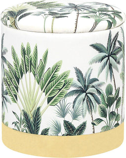 HARRISON - Poef met opbergruimte - Groen - 38 cm - Fluweel