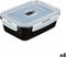 Hermetische Lunchtrommel Luminarc Pure Box Zwart 1,22 L Glas (6 Stuks)