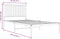 vidaXL - Bedframe - met - hoofdbord - metaal - zwart - 90x200 - cm