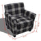 vidaXL Fauteuil met kussen stof zwart