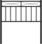 vidaXL - Hoofdbord - 80 - cm - metaal - zwart