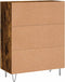 vidaXL - Dressoir - 69,5x34x90 - cm - bewerkt - hout - gerookt - eikenkleurig