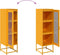 vidaXL - Hoge - kast - 36x39x123 - cm - koudgewalst - staal - mosterdgeel