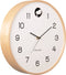 Wall clock Natural Cuckoo birch wood white