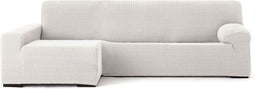 Hoes voor chaise longue met lange armleuning links Eysa JAZ Wit 180 x 120 x 360 cm