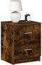 vidaXL - Nachtkastjes - 2 - st - met - 2 - lades - 40x36x50 - cm - gerookt - eikenkleurig