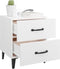 vidaXL - Nachtkastjes - 2 - st - 40x35x47 - cm - hoogglans - wit