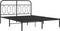 vidaXL - Bedframe - met - hoofdbord - metaal - zwart - 150x200 - cm