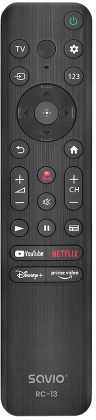 Savio RC-13 - Afstandsbediening TV - IR Draadloos - Zwart