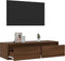 vidaXL - Tv-meubel - LED-verlichting - 100X35,5x25 - cm - bruin - eikenkleur