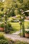 Ceruzo Rozenboog DeLuxe 255 cm - Metalen Tuinboog - Klimhulp - Donkergroen
