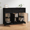 vidaXL - Dressoir - 100x35x74 - cm - massief - grenenhout - zwart