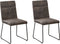 Set van 2 eetkamerstoelen NEVADA Donkergrijs