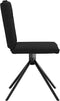vidaXL - Eetkamerstoelen - 2 - st - stof - zwart