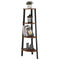 Houten Hoekkast met 4 Niveaus - Vintage Bruin