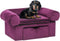 vidaXL - Hondenbank - met - lade - 75x50x38 - cm - pluche - bordeauxrood