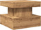 vidaXL - Salontafel - met - LED-verlichting - 50x50x40cm - artisanaal - eikenkleur