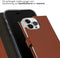 Selencia iPhone 14 Pro Max - Echt Lederen Bookcase - Ruimte voor 3 pasjes - Lichtbruin