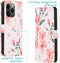 iMoshion Hoesje Geschikt voor iPhone 13 Pro Hoesje Met Pasjeshouder - iMoshion Design Softcase Bookcase - Wit / Blossom Watercolor White