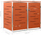vidaXL - Containerberging - dubbel - 138x77,5x112,5 - cm - roestvrij - staal