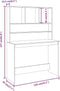 vidaXL - Bureau - met - schappen - 110x45x157 - cm - bewerkt - hout - bruineikenkleur