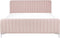 LUNAN - Tweepersoonsbed - Pastelroze - 160 x 200 cm - Fluweel