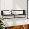 vidaXL - Wandschap - met - stang - 100x25x30 - cm - zwart
