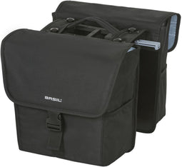 Basil GO - Dubbele fietstas MIK - 32 Liter - Waterafstotend - Reflectiedetails - Zwart