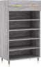 vidaXL - Schoenenkast - 60x35x105 - cm - bewerkt - hout - grijs - sonoma - eikenkleur
