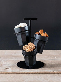 Gusta Mokkenrek - Mokkenrek - Ruimte voor 3 mokken - Zwart