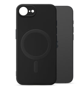 My Style Hoesje geschikt voor Apple iPhone 16e MagSafe Telefoonhoesje Flexibel TPU | My Style Protective Flex Backcover | Geschikt voor MagSafe | Geschikt voor Draadloos Opladen met Magnetische Ring | MagSafe Case - Zwart