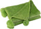 J-Line Plaid Pompom - fleece deken - polyester - grasgroen - 170 x 130 cm - woonaccessoires