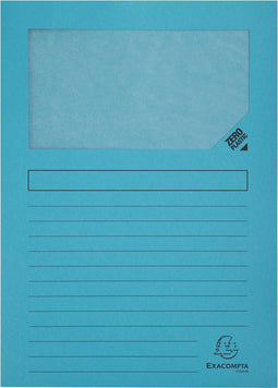 Exacompta L-map met venster Forever lichtblauw pak van 100 stuks