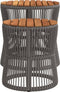 vidaXL Tuinbijzettafels 2 st met houten blad poly rattan grijs