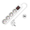 TM Electron 4-voudige Stekkerdoos - Schakelaar - 3680 W - Wit (3 m)