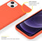 Accezz iPhone 13 - Liquid Silicone Backcover - Schokabsorberend - Oranje