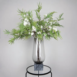 PTMD Twig Plant Aralia Bloem Kunsttak - 57 x 54 x 112 cm - Wit