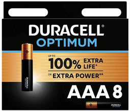Duracell Optimum AAA - Alkalinebatterijen - 200% meer POWER BOOST - 12 jaar bewaargarantie (4 stuks)
